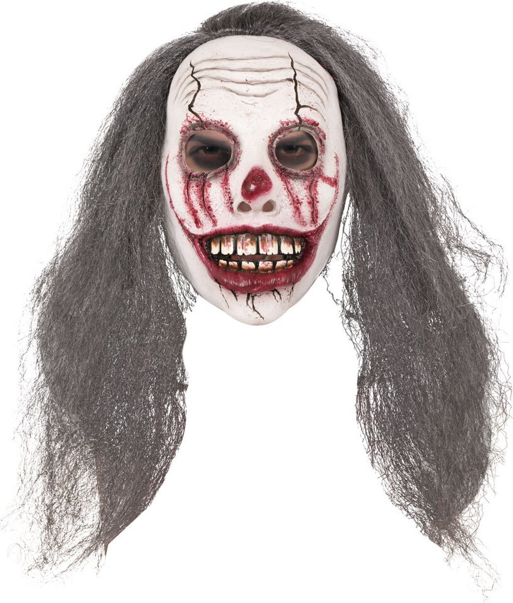 PTIT CLOWN - Bloederig clownsmasker met haar